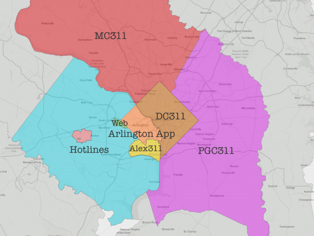 A Visualization Tool and Assessment Framework for Civic Technology Use in the DMV Area: The Case of 311 Systems During the COVID-19 Outbreak
